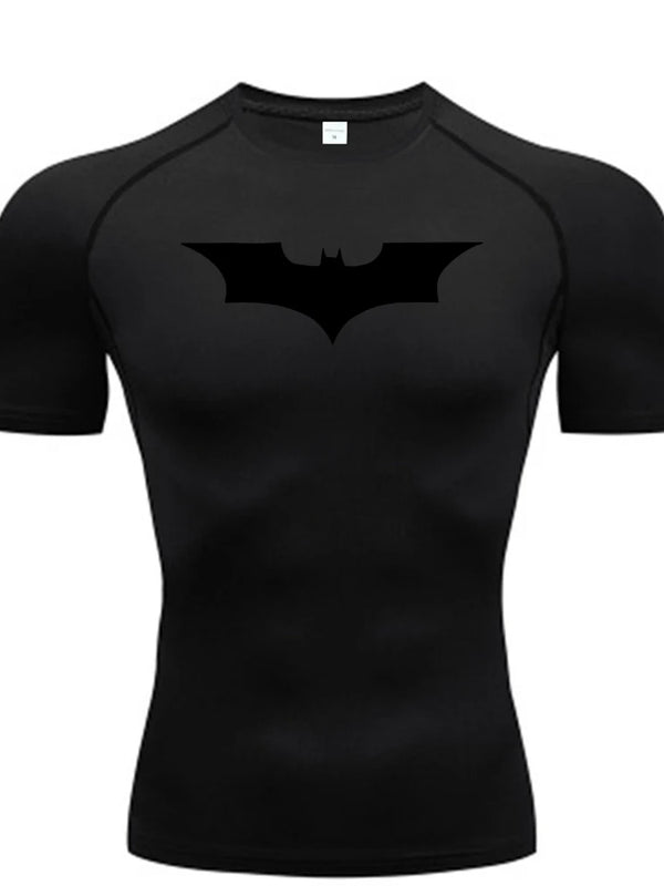 Men's Bat Print Compression T-Shirt