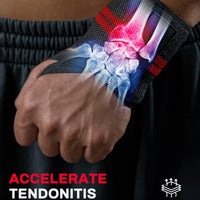 Extra-Strength Wrist Wraps - Lifting Support Straps for Gym & Power Training