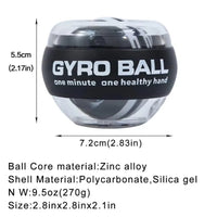 Power Gyro Ball Trainer - Wrist and Forearm Strengthener for Grip Conditioning