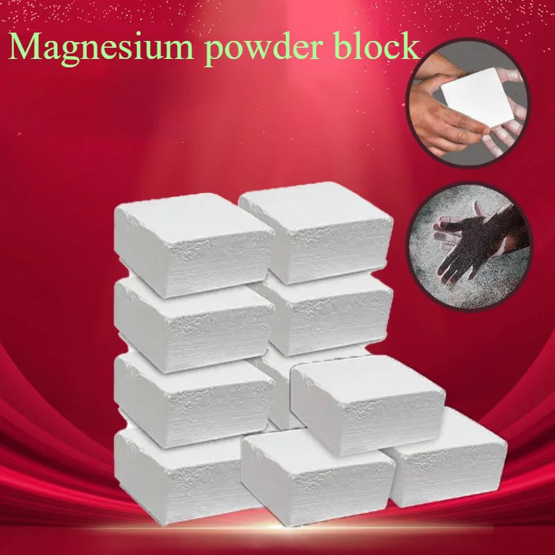 Gym Magnesium Chalk Block - Anti-Slip Grip Aid for Lifting &amp; Climbing Training