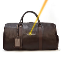 Genuine Leather Duffel Bag - Unisex Training Bag for Workout, Travel & Weekend Trips