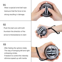 Power Gyro Ball Trainer - Wrist and Forearm Strengthener for Grip Conditioning