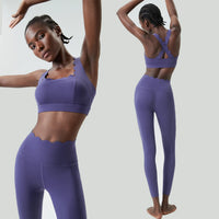 2-Piece Solid Color Gym Set