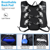 Ultra-Light Hydration Running Vest - Breathable Trail Pack for Marathon & Cycling