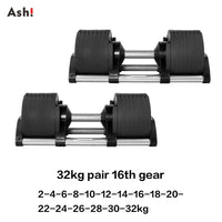 Adjustable Dumbbell Pair - Incremental Home Weights for Strength & Full-Body Workouts