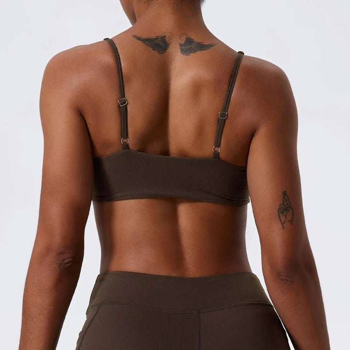 Pleated Quick-Dry Sports Bra