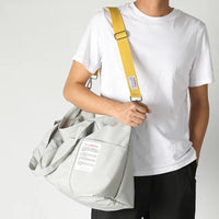Waterproof Canvas Gym Duffel Bag - Large-Capacity Travel Tote for Yoga & Training