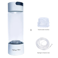 Glass Hydrogen Water Bottle - Dual Chamber Ionizer for Wellness & H2 Inhalation