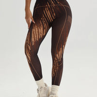 Lattice Print High-Waist Leggings