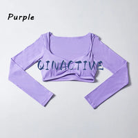 Long Sleeve Cropped Yoga Top