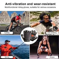 Breathable Half-Finger Cycling Gloves - Anti-Slip Training Gloves for Gym & Riding