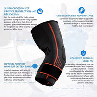 Compression Elbow Support Sleeve - Protective Brace for Sports & Gym Training