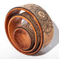 Cork Yoga Set - Pilates Ring and Stretch Tools for Home Flexibility Training
