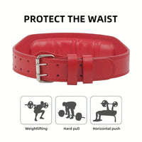 PU Weightlifting Belt - Waist Support Strap for Squats & Heavy Pulls