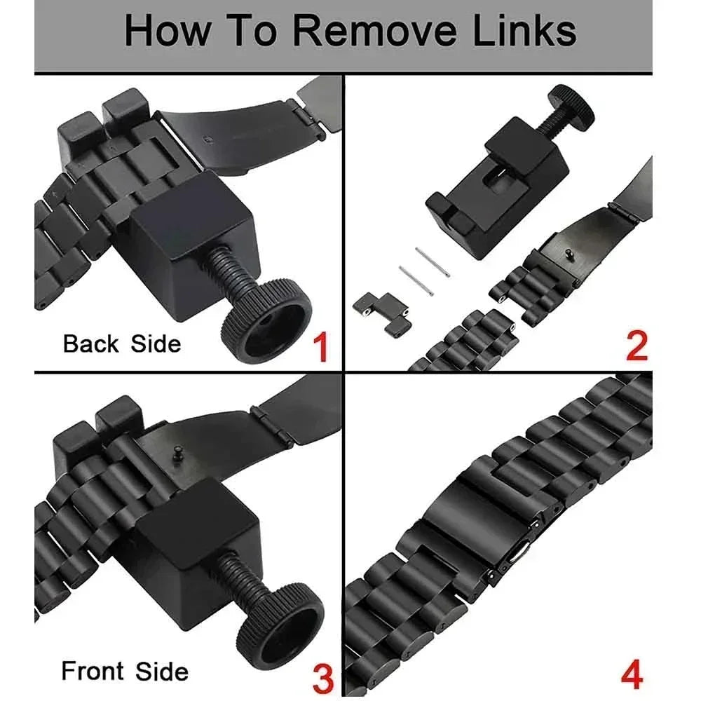 Stainless Steel Watch Band - Blackview W60 Replacement Strap for Smartwatch Wear