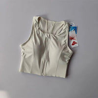 Front-Zip Quick-Dry Sports Bra Vest