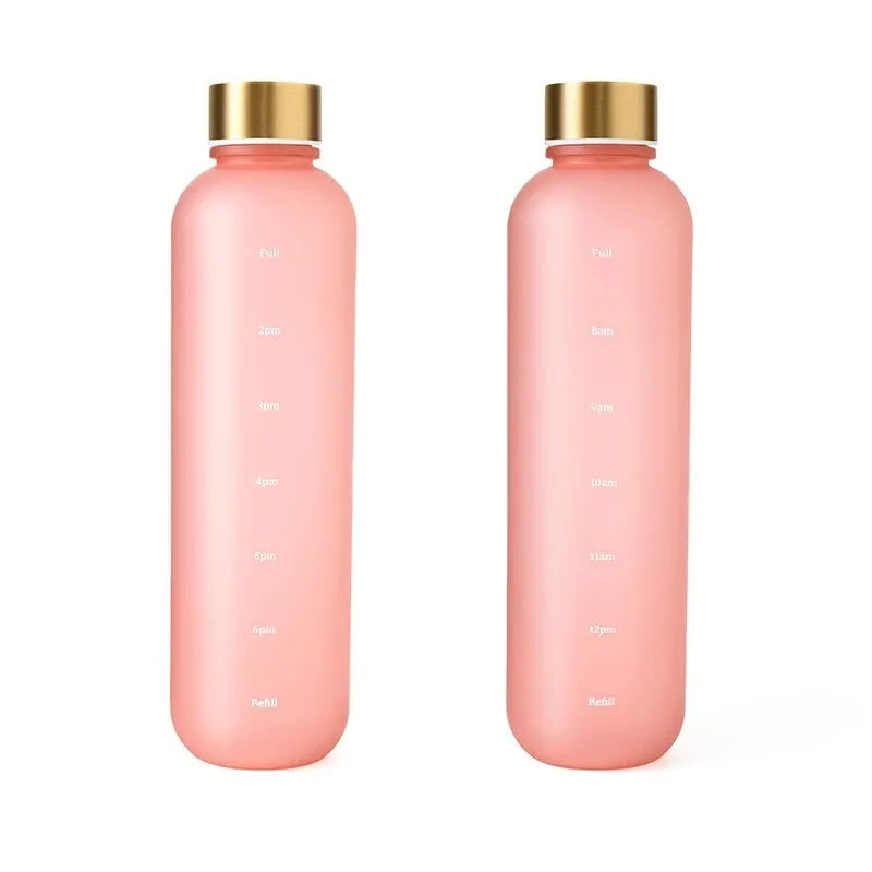 1L Motivational Water Bottle - BPA-Free Time Marker Flask for Fitness &amp; Travel