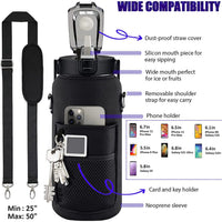 Half-Gallon Motivational Water Bottle - Leakproof Hydration Flask for Gym & Travel