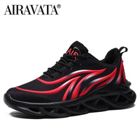 Men's Flame Knit Sneakers - Statement Running Shoes for Sport & Street Wear