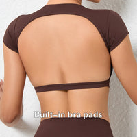 Backless Breathable Workout Crop Top
