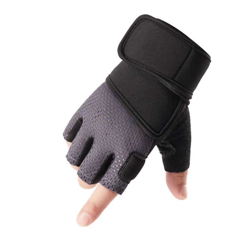 Wrist Support Training Gloves - Anti-Slip Gym Grips for Weightlifting