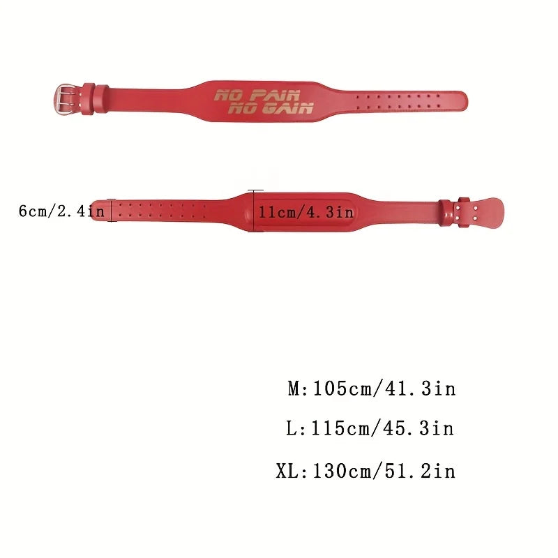 PU Weightlifting Belt - Waist Support Strap for Squats &amp; Heavy Pulls