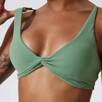 Pleated Quick-Dry Sports Bra