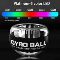 Power Gyro Ball Trainer - Wrist and Forearm Strengthener for Grip Conditioning