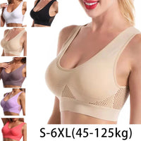 Seamless Mesh Sports Bra with Removable Pads