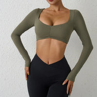 Long Sleeve Cropped Yoga Top
