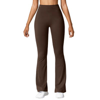 V-Back Flare Fitness Leggings - Women's High-Waist Pants for Gym & Casual Wear
