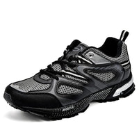 Men's Classic Running Shoes - Lace-Up Mesh Trainers for Jogging & Outdoor Wear