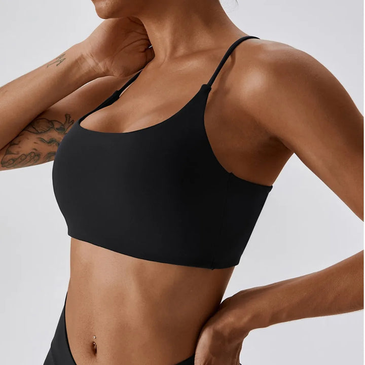 Cross-Back Strappy Sports Bra