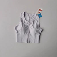Front-Zip Quick-Dry Sports Bra Vest