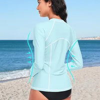 UPF 50+ Long Sleeve Rash Guard Top