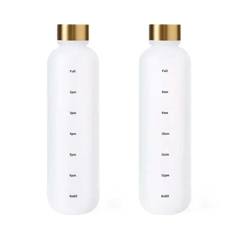 1L Motivational Water Bottle - BPA-Free Time Marker Flask for Fitness &amp; Travel