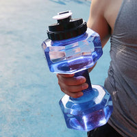 2.2L Dumbbell Water Bottle - Large Capacity Hydration Jug for Gym & Cycling