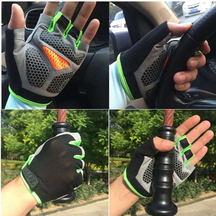 Breathable Half-Finger Cycling Gloves - Anti-Slip Training Gloves for Gym &amp; Riding