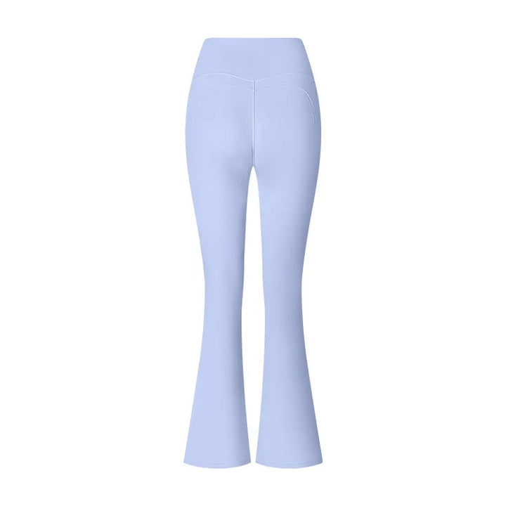 High-Waist Flared Yoga Pants with Pockets