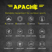 Digital Outdoor Sports Watch - Men's Waterproof Compass Watch for Running & Swimming