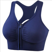 Plus Size Zipper Sports Bra Vest