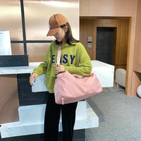Dry-Wet Separation Travel Gym Bag - Women's Swim & Fitness Duffel with Shoe Space
