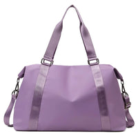 Waterproof Nylon Duffle Tote Bag - Women's Large Travel Gym Bag with Wet-Dry Pockets