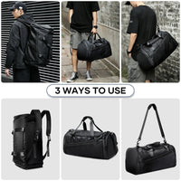 Multi-Compartment Gym Duffel Bag - Unisex Training Bag for Workout, Travel & Weekend Trips