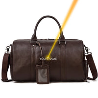 Genuine Leather Duffel Bag - Unisex Training Bag for Workout, Travel & Weekend Trips