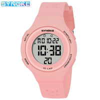 Slim Waterproof Digital Sport Watch - LED Swim Watch for Everyday Training
