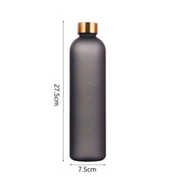 1L Motivational Water Bottle - BPA-Free Time Marker Flask for Fitness & Travel