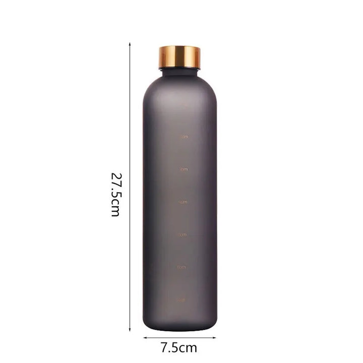 1L Motivational Water Bottle - BPA-Free Time Marker Flask for Fitness &amp; Travel
