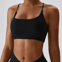 Cross-Back Strappy Sports Bra