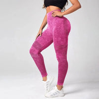 Tie-Dye Tummy Control Leggings - Women's Sculpting Tights for Yoga & Everyday Training